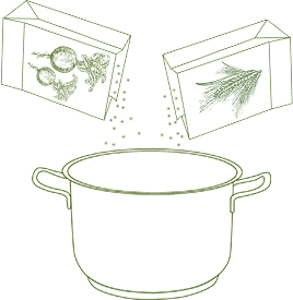 <p>
	Pour the pellets into the pan with 4 liters of water</p>
