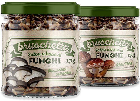 Salsa Bruschetta di fungo Pleurotus o fungo Shii-Take