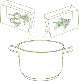 <p>
	Pour the pellets into the pan with 4 liters of water</p>
